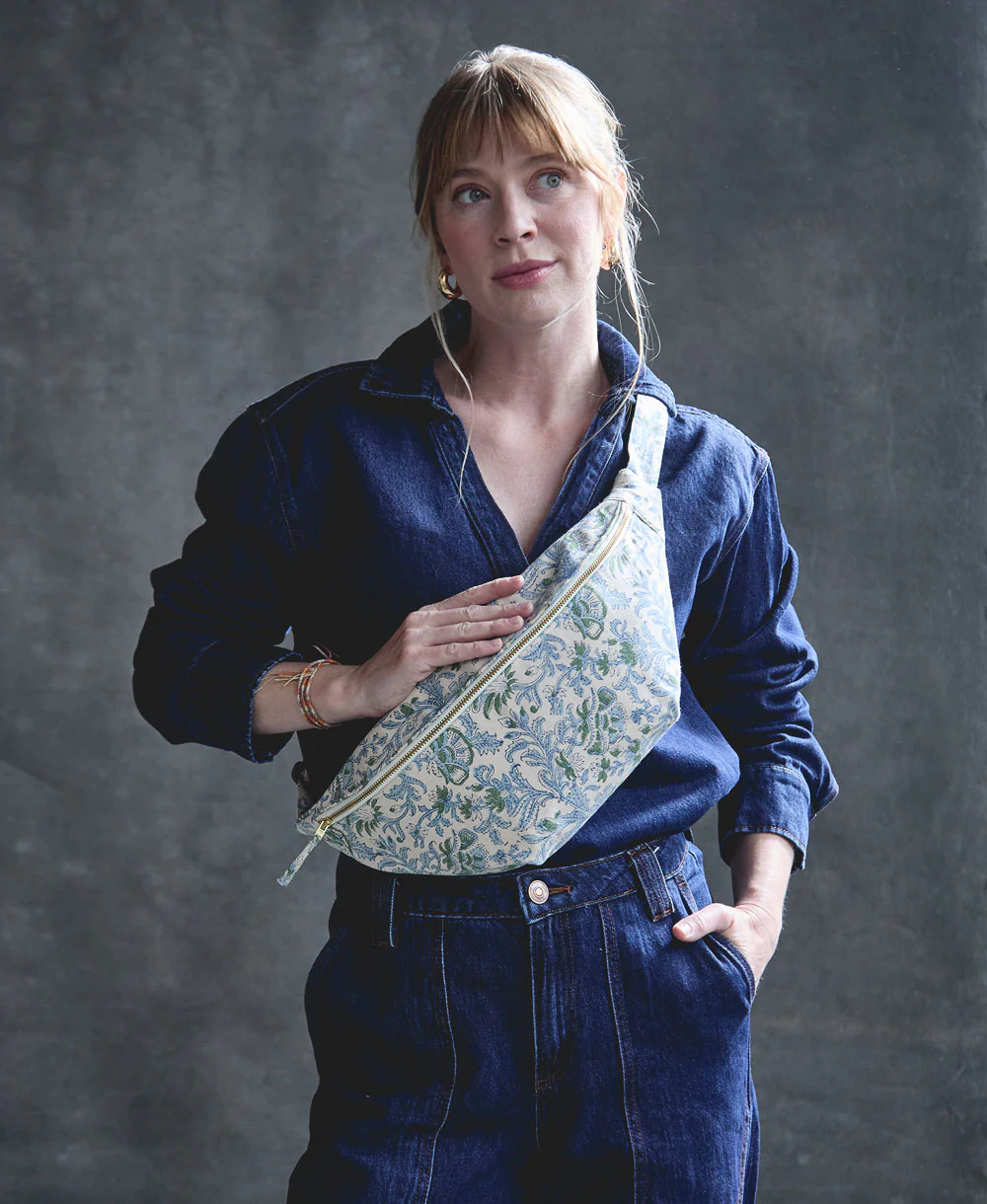 Block Print Floral Sling Bag - Image 3