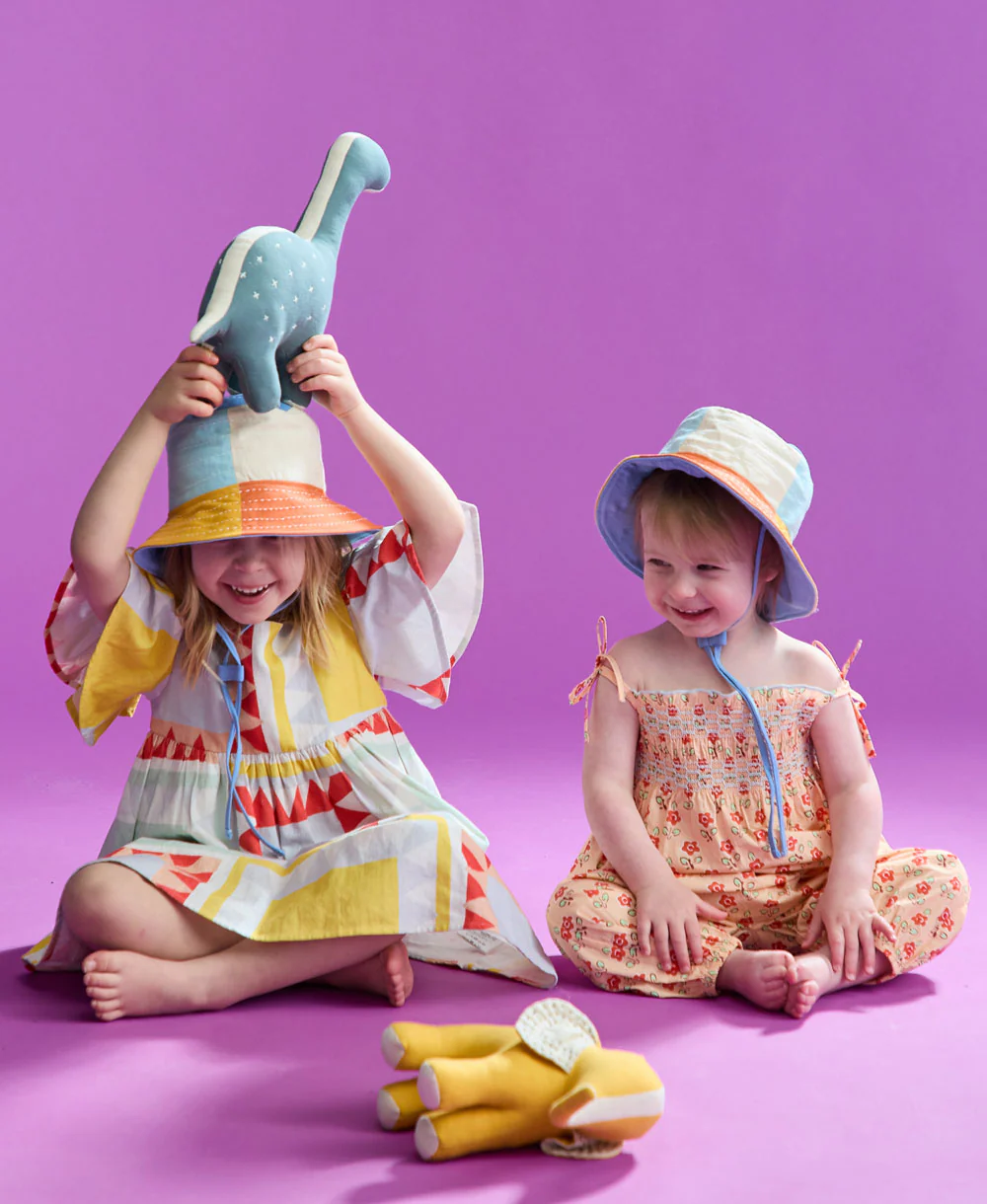 Checkered Baby Bucket Hat - Dusk - Image 4
