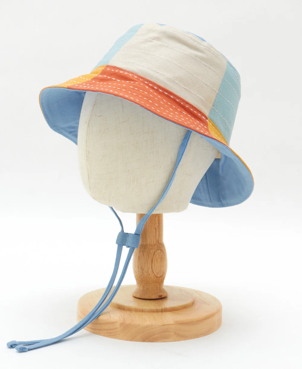 Checkered Baby Bucket Hat - Dusk - Image 5