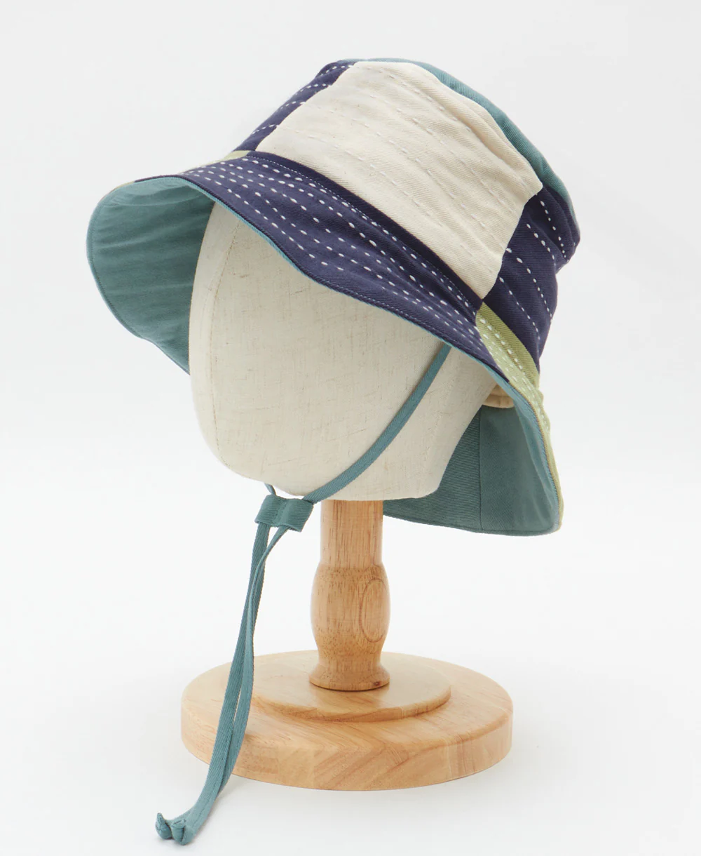 Checkered Baby Bucket Hat - Sage - Image 4