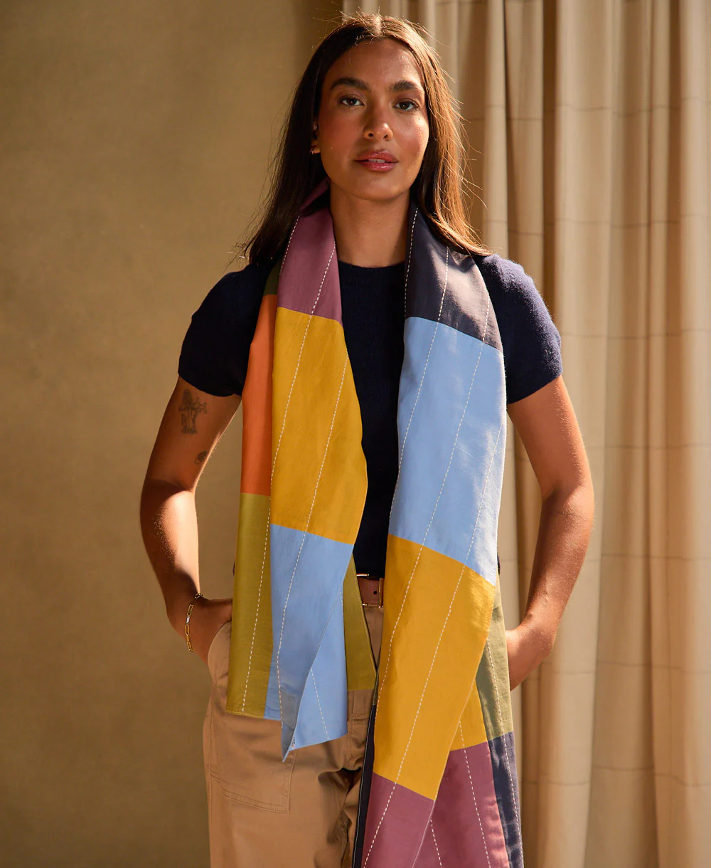 Checkered Long Scarf - Image 3