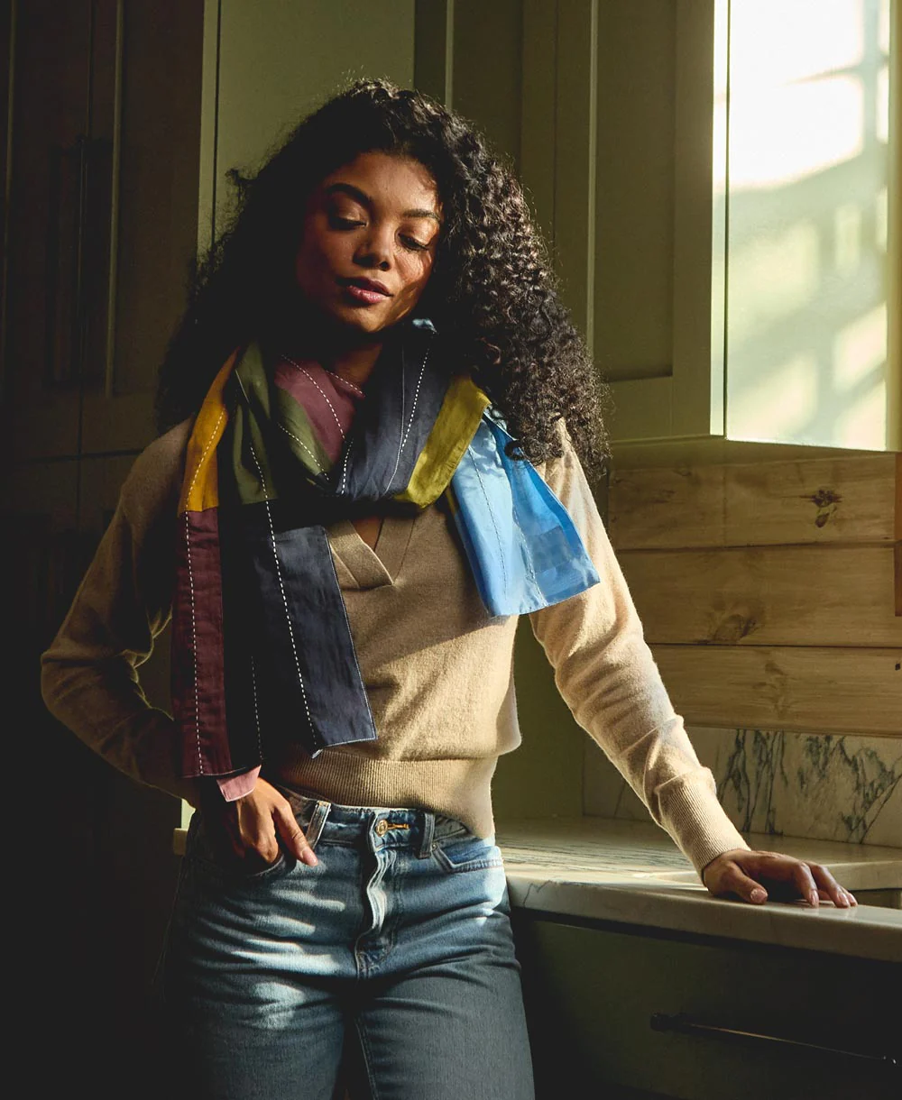 Checkered Long Scarf - Image 4