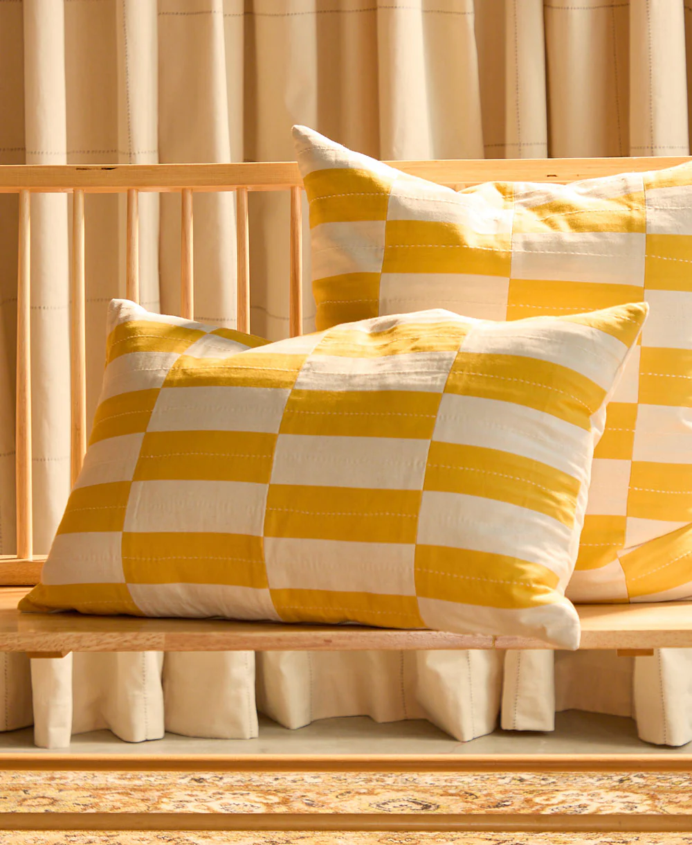 Checkered Lumbar Pillow - Image 10