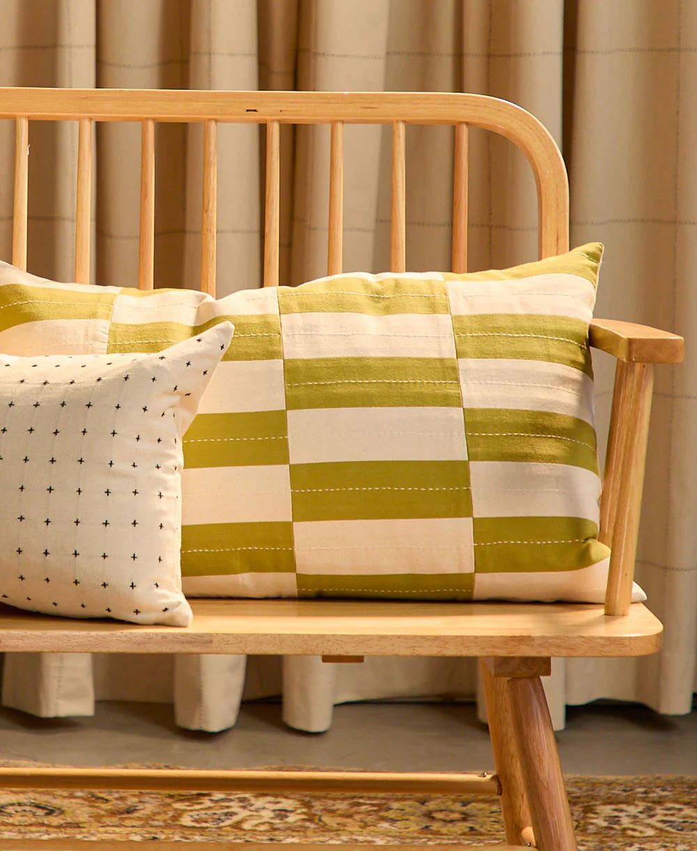Checkered Lumbar Pillow - Image 14