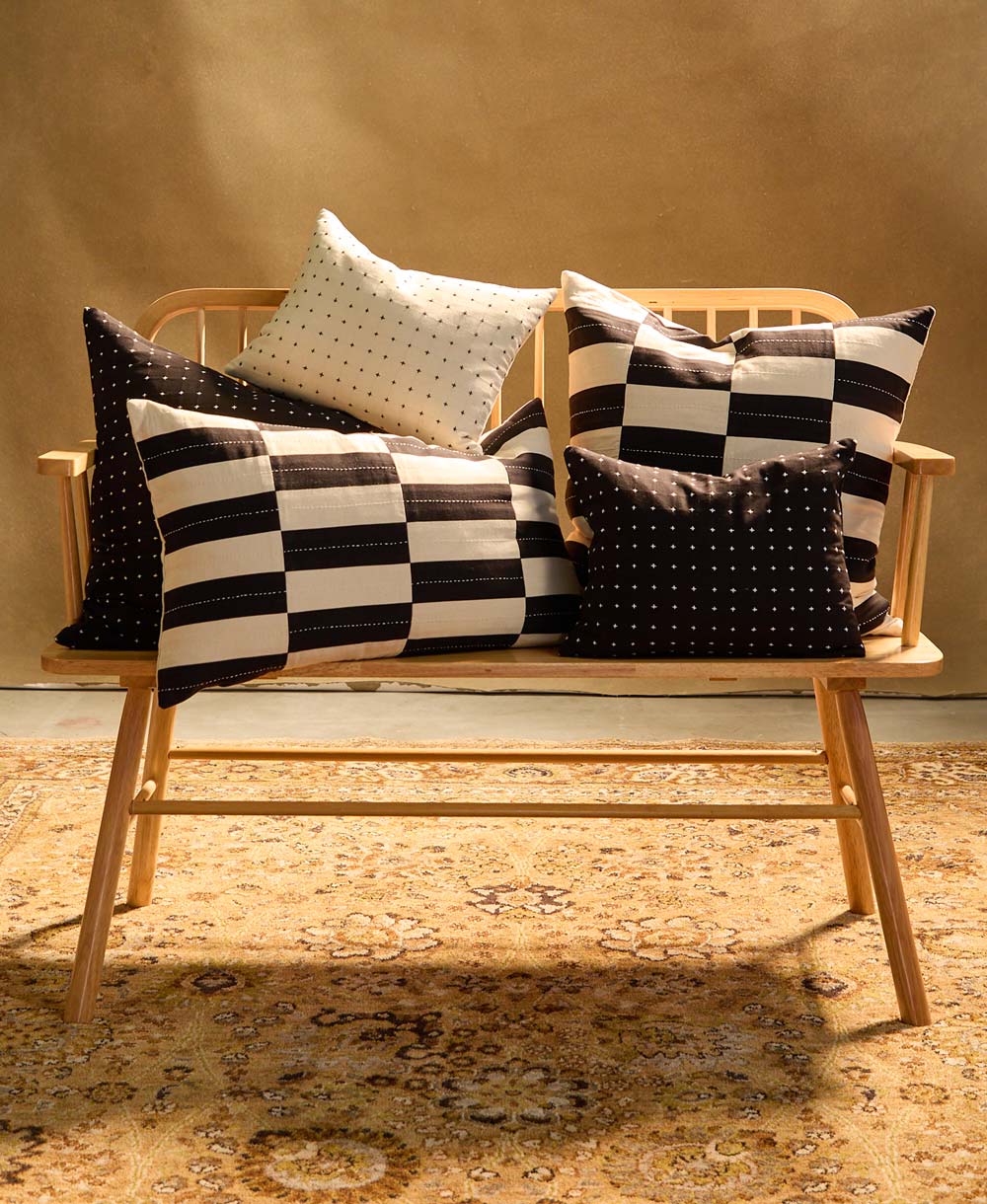 Checkered Lumbar Pillow - Image 20