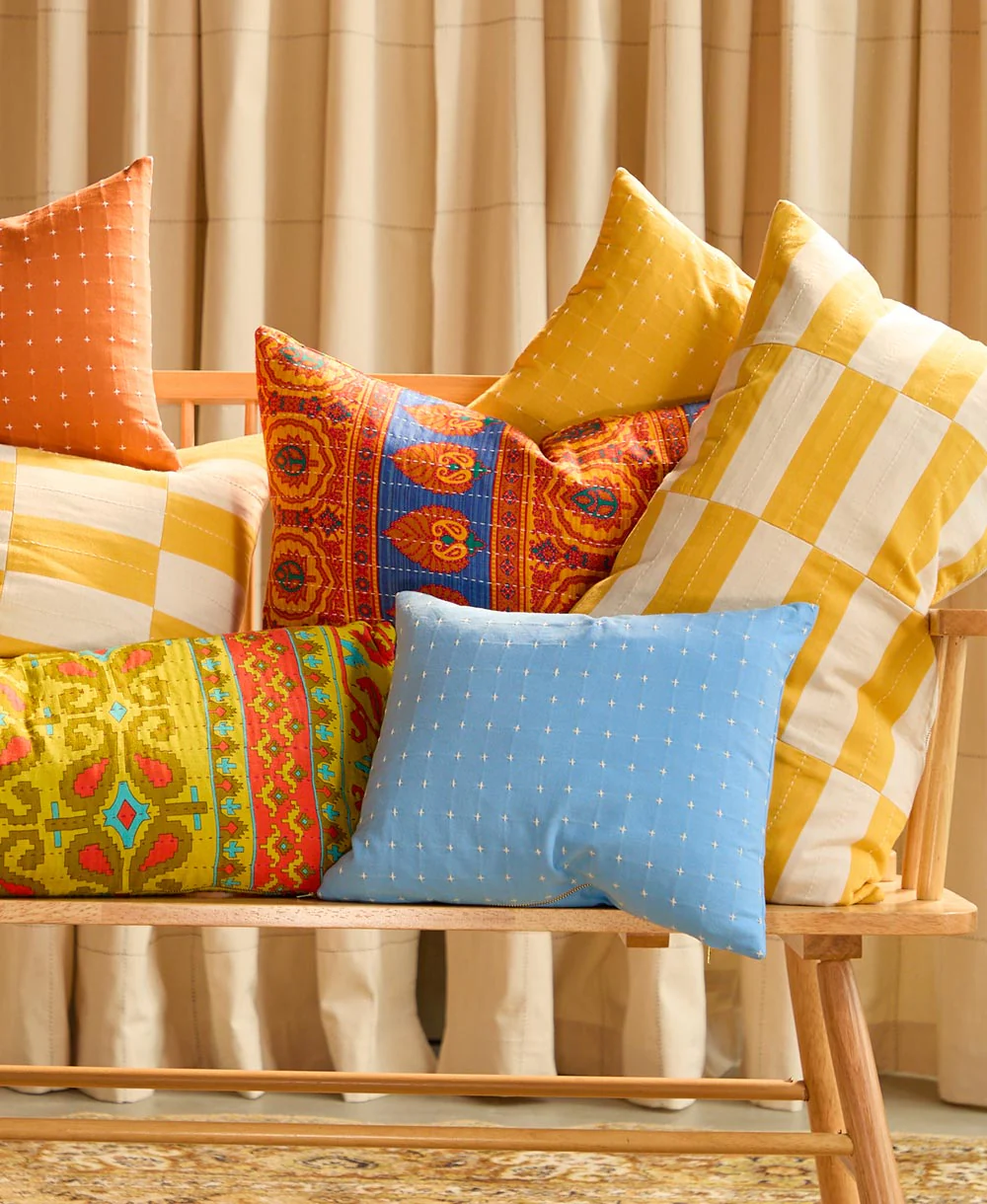 Checkered Lumbar Pillow - Image 7