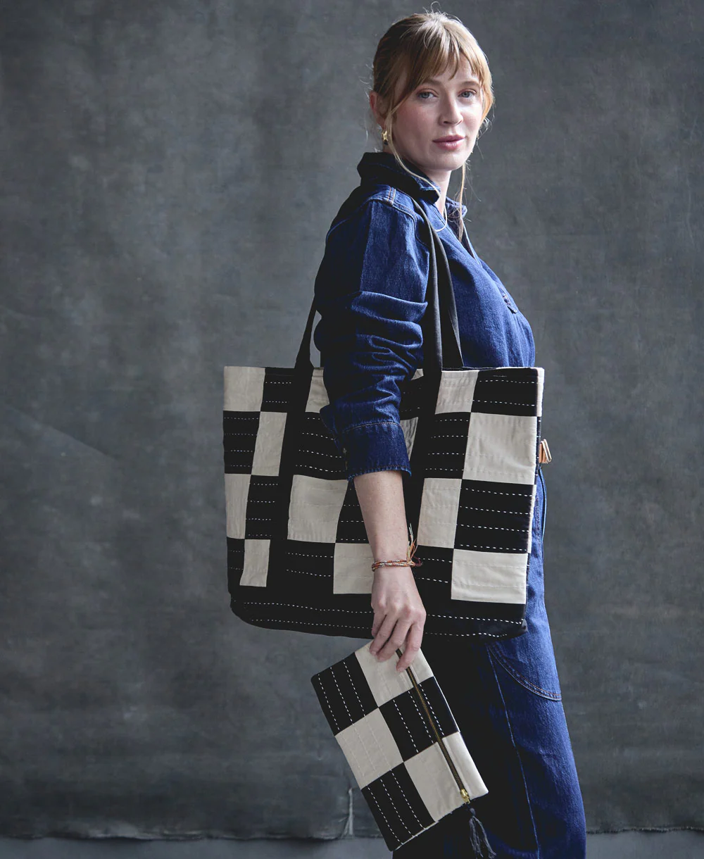 Checkered Pouch - Charcoal - Image 2