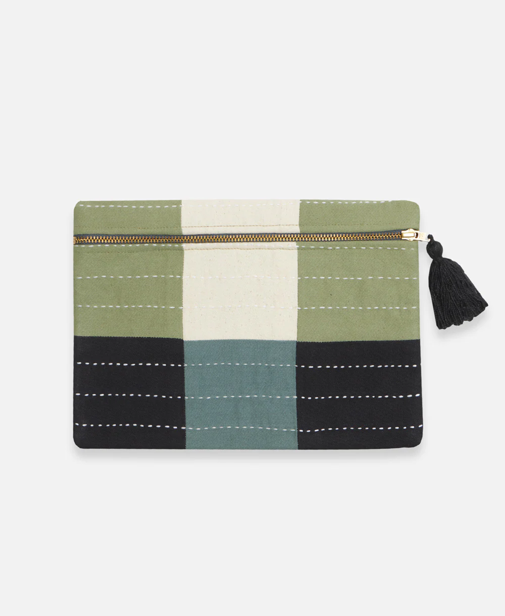 Checkered Pouch - Sage - Image 2