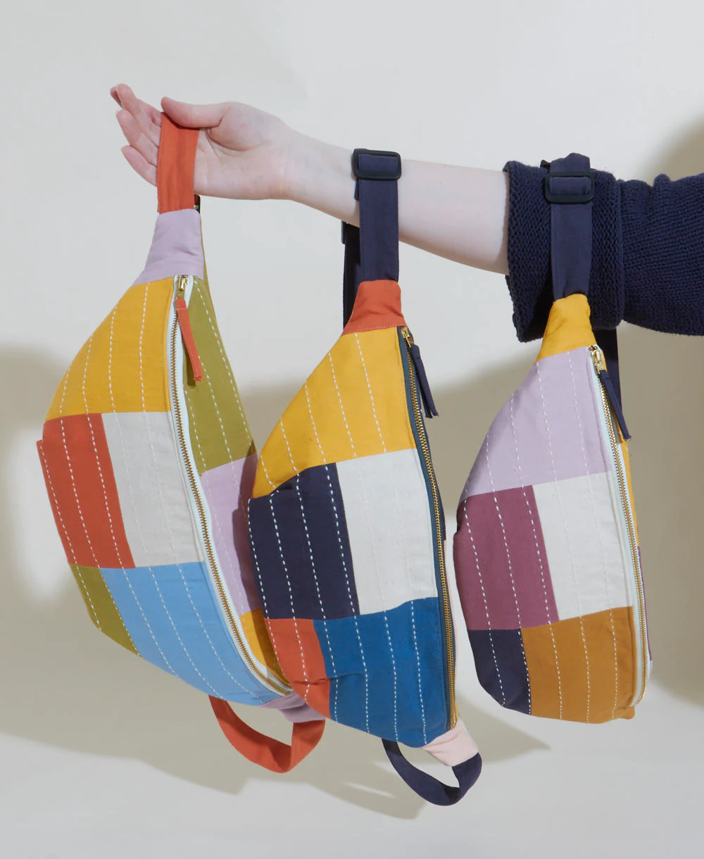 Checkered Sling Bag - Cloud - Image 5