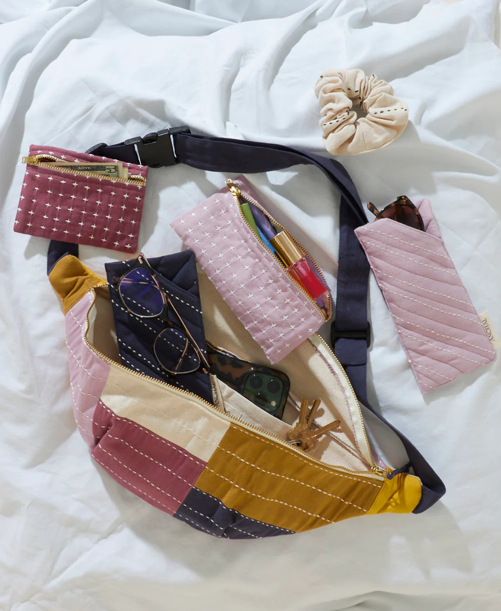 Checkered Sling Bag - Lilac - Image 3