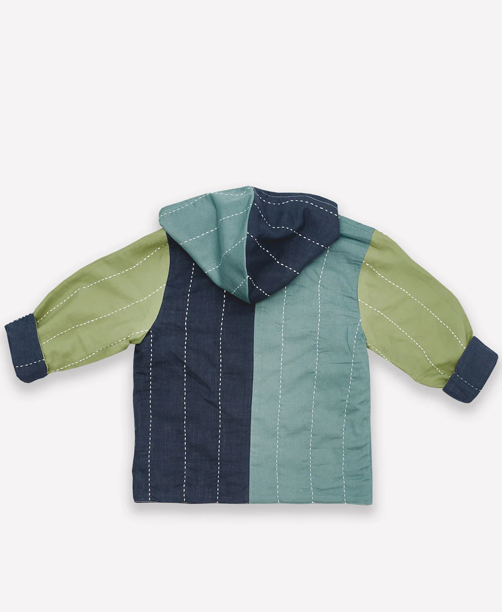 Colorblock Toddler Hoodie - Sage - Image 3