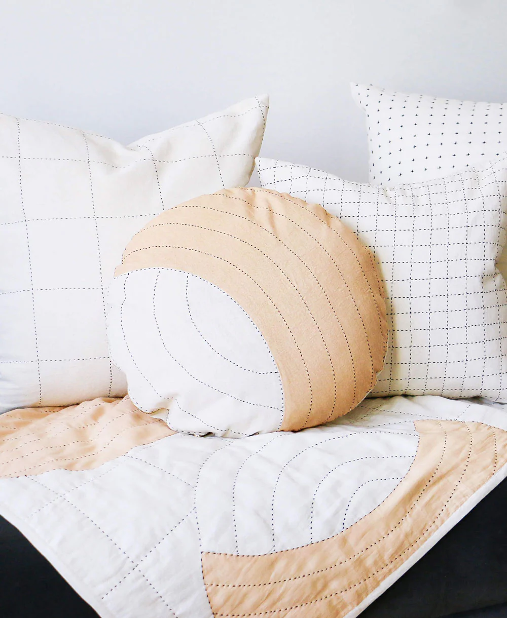 Crescent Round Pillow - Ivory - Image 2