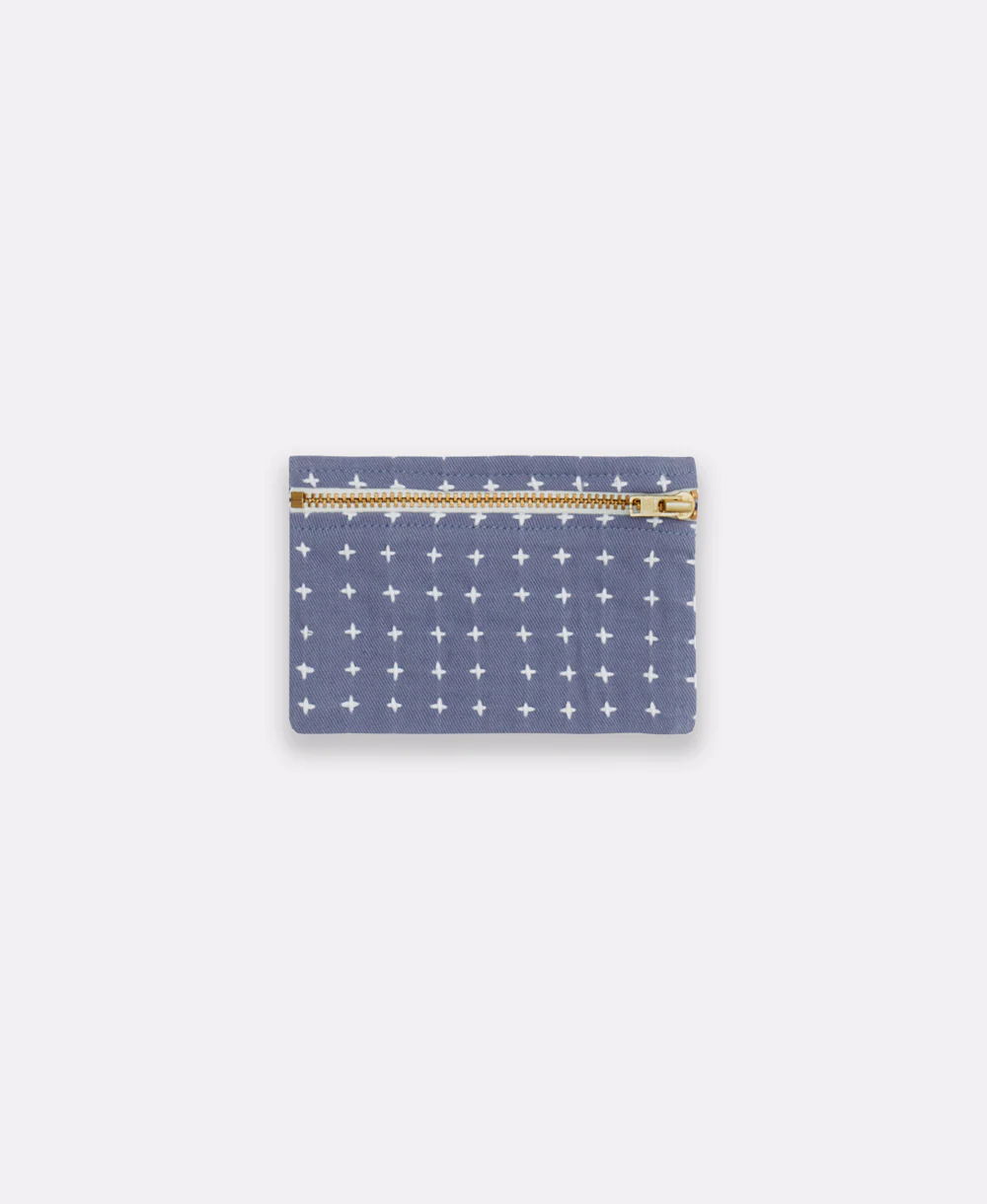 Cross-Stitch Coin Purse - Slate