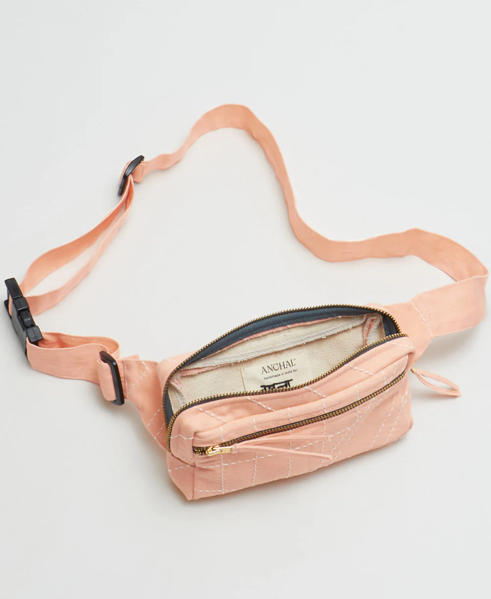 Embroidered Belt Bag - Pink - Image 3