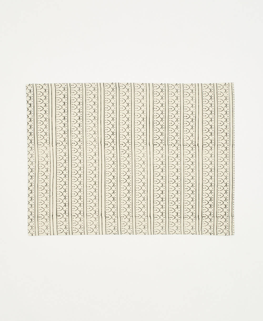 Graphic Block Print Cotton Placemats - Set of 2 - Image 5