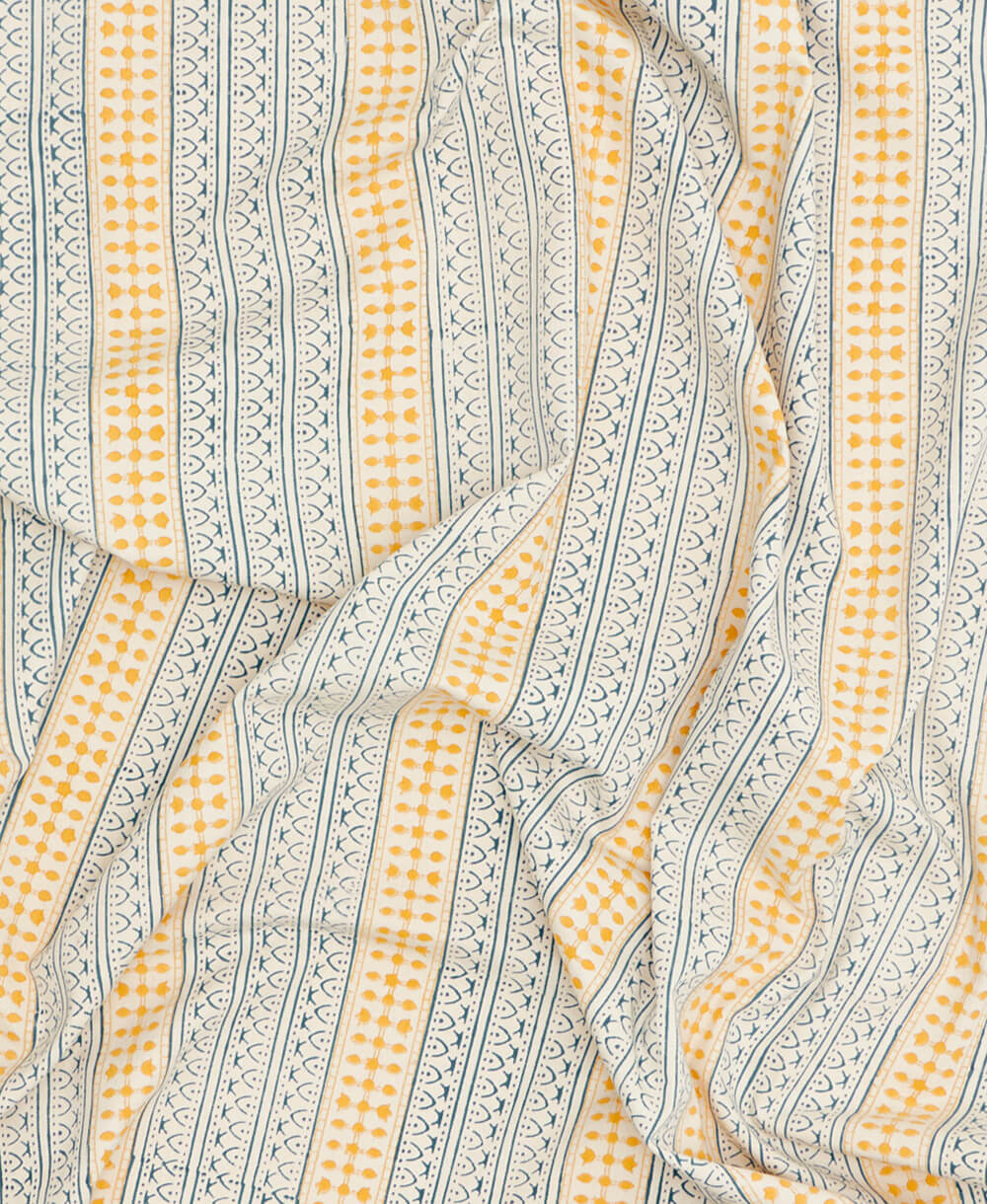 Graphic Block Print Tablecloth - Cobalt - Image 4