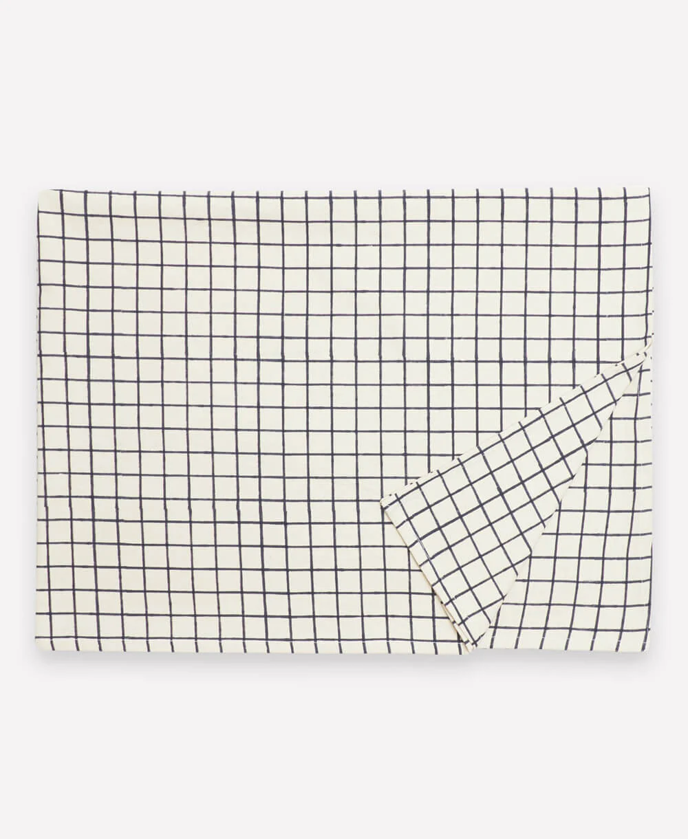 Grid Block Print Tablecloth - Image 4