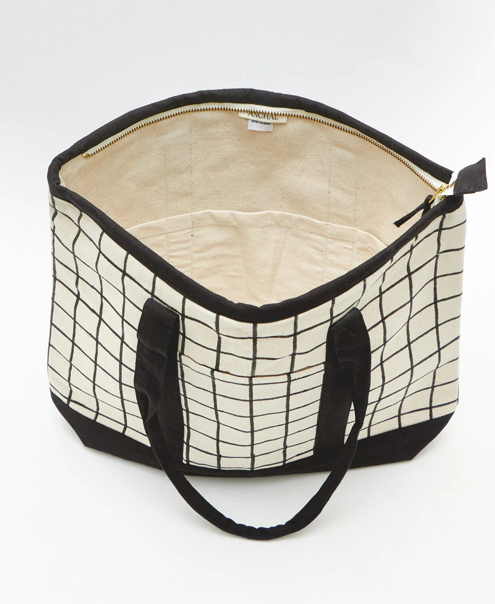 Grid Mini Tote Bag - Image 3