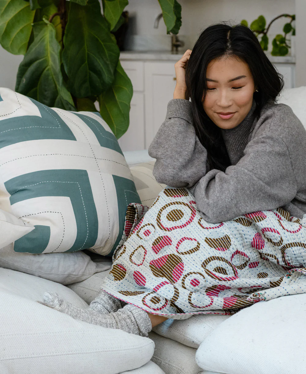 Interlock Throw Pillow - Spruce - Image 2