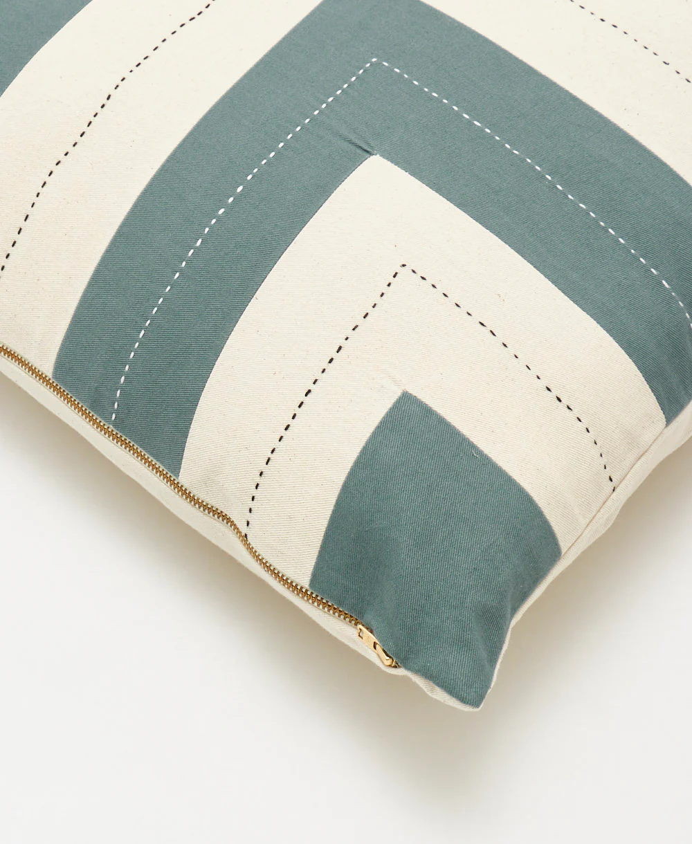 Interlock Throw Pillow - Spruce - Image 3