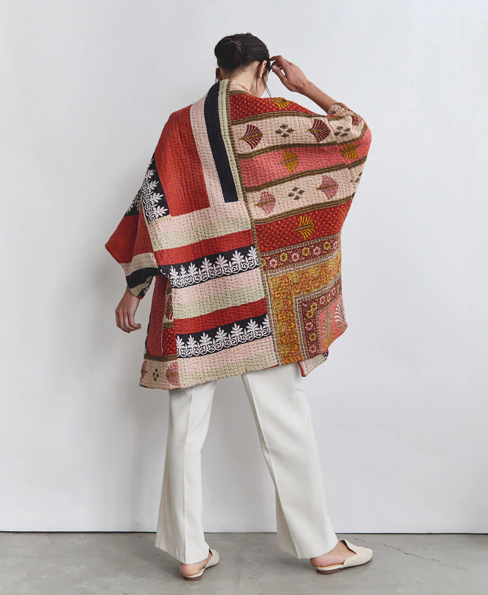 Kantha Cocoon Quilted Jacket - No. 240505 - Image 4