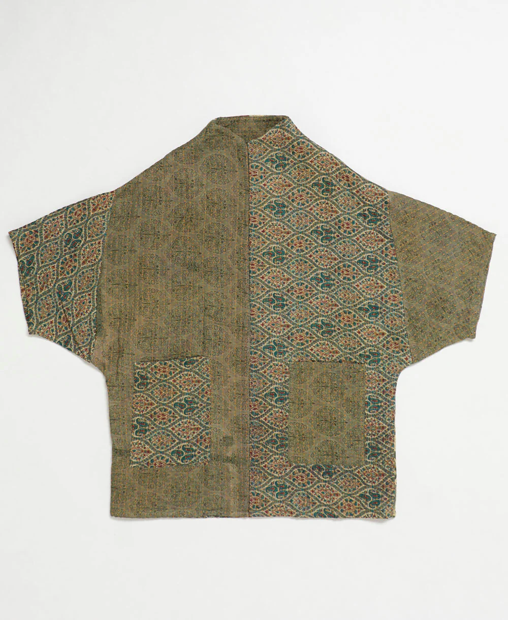 Kantha Cocoon Quilted Jacket - No. 250605 - Image 2