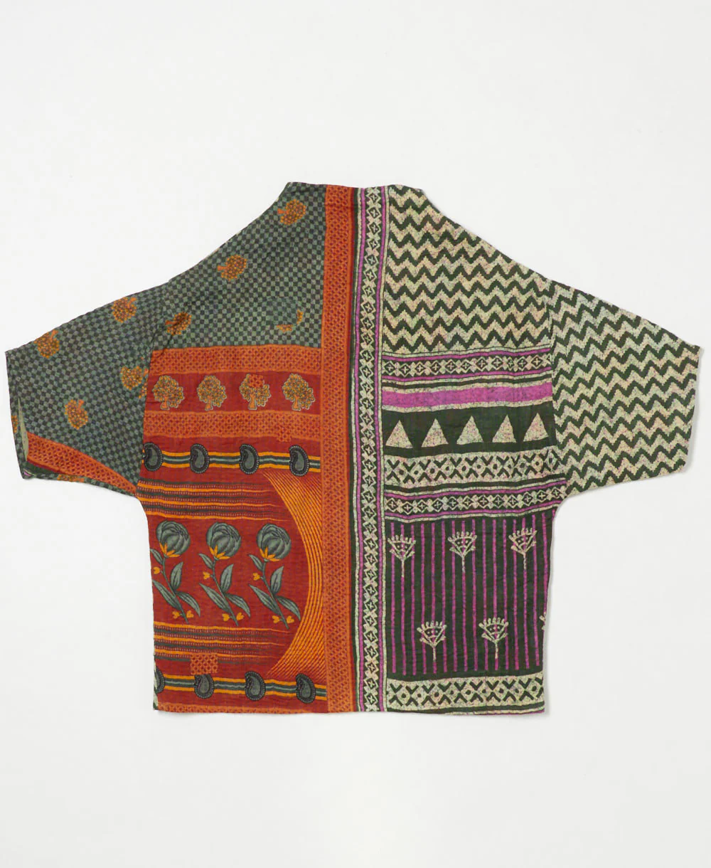 Kantha Cocoon Quilted Jacket - No. 250620