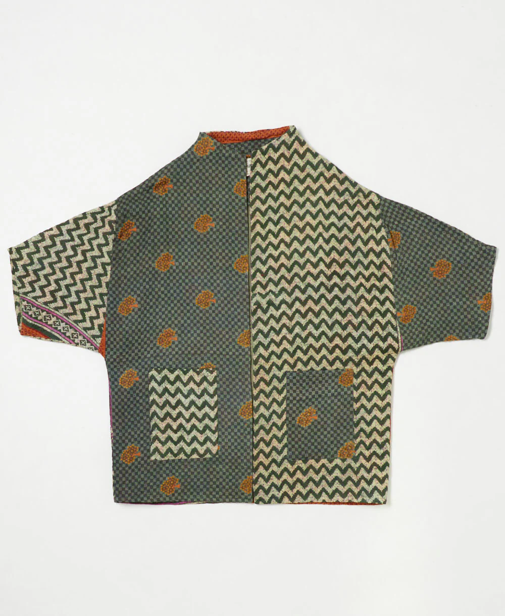 Kantha Cocoon Quilted Jacket - No. 250620 - Image 2