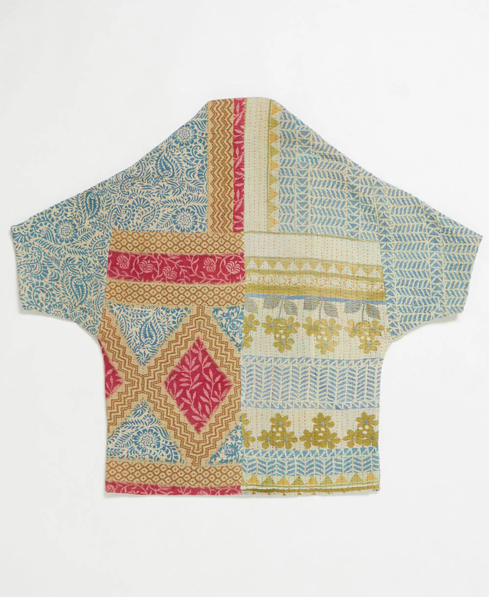 Kantha Cocoon Quilted Jacket - No. 250706