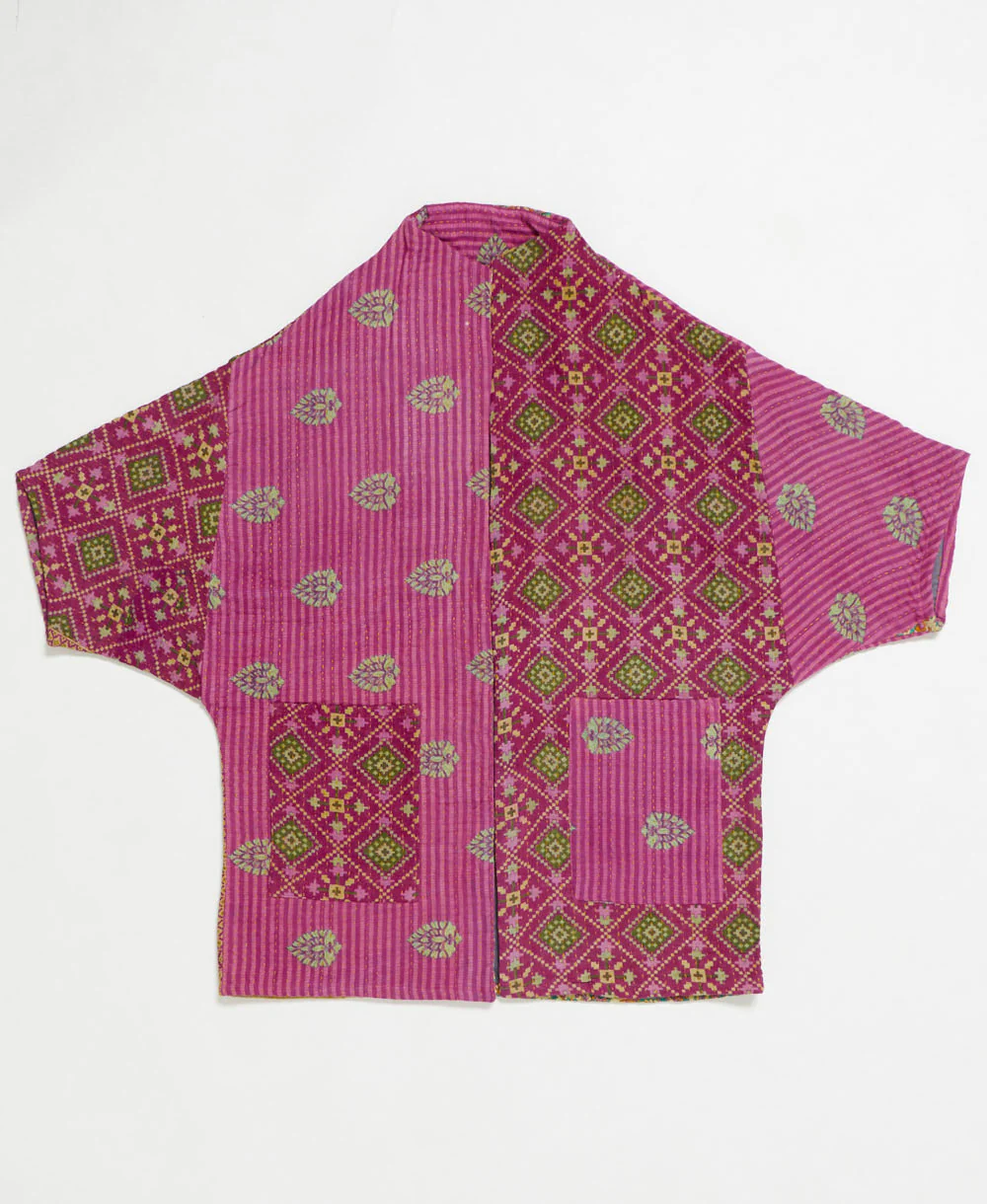 Kantha Cocoon Quilted Jacket - No. 250707 - Image 2