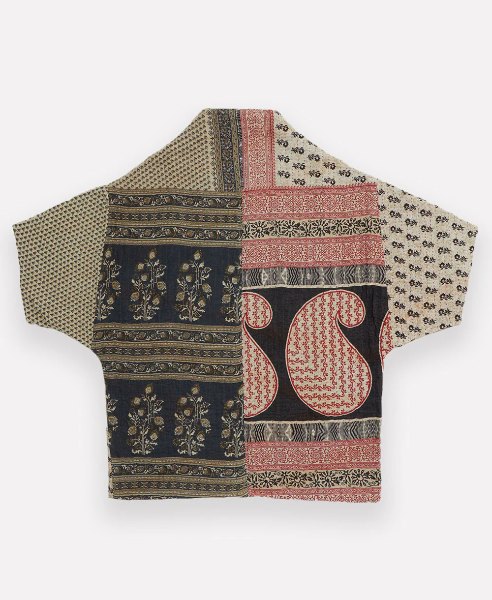 Kantha Cocoon Quilted Jacket - No. 250608