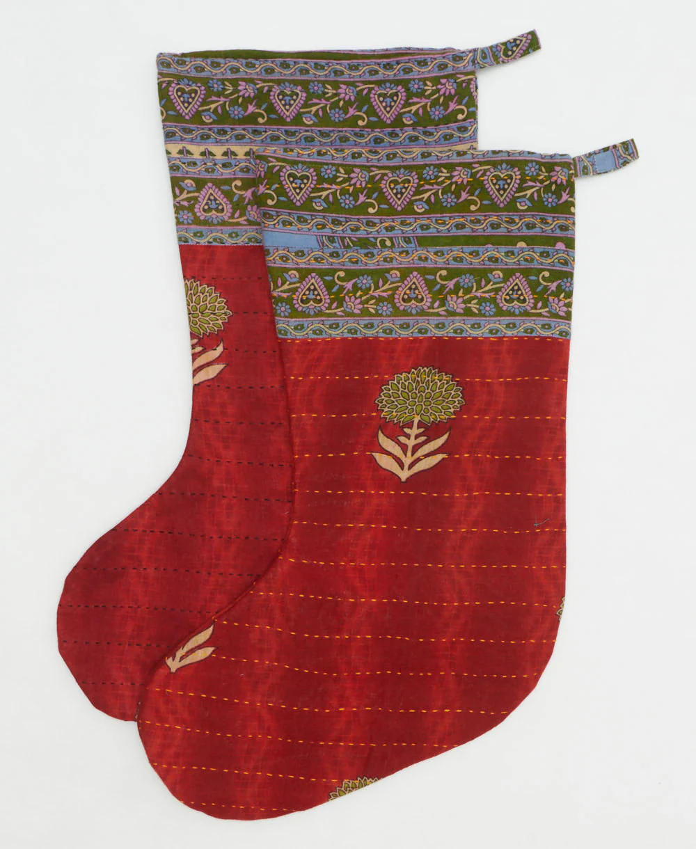Kantha Holiday Stocking - No. 250606 - Image 2