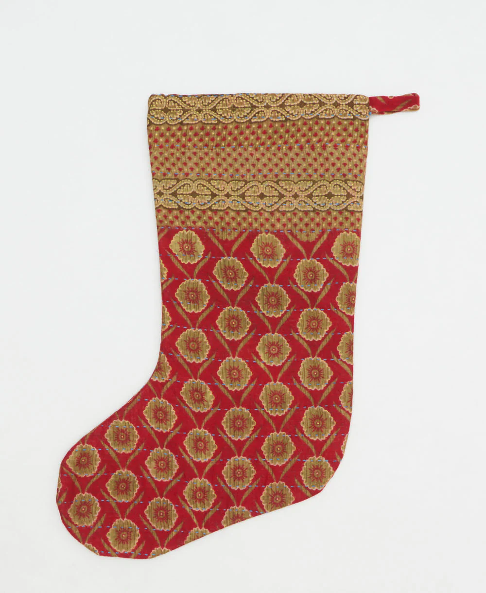 Kantha Holiday Stocking - No. 250616