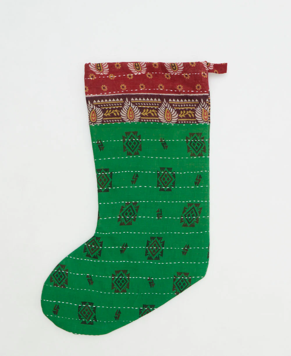 Kantha Holiday Stocking - No. 250706