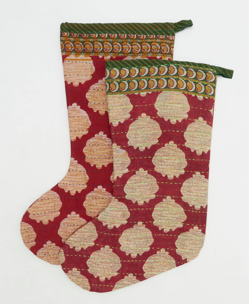 Kantha Holiday Stocking - No. 250710 - Image 2