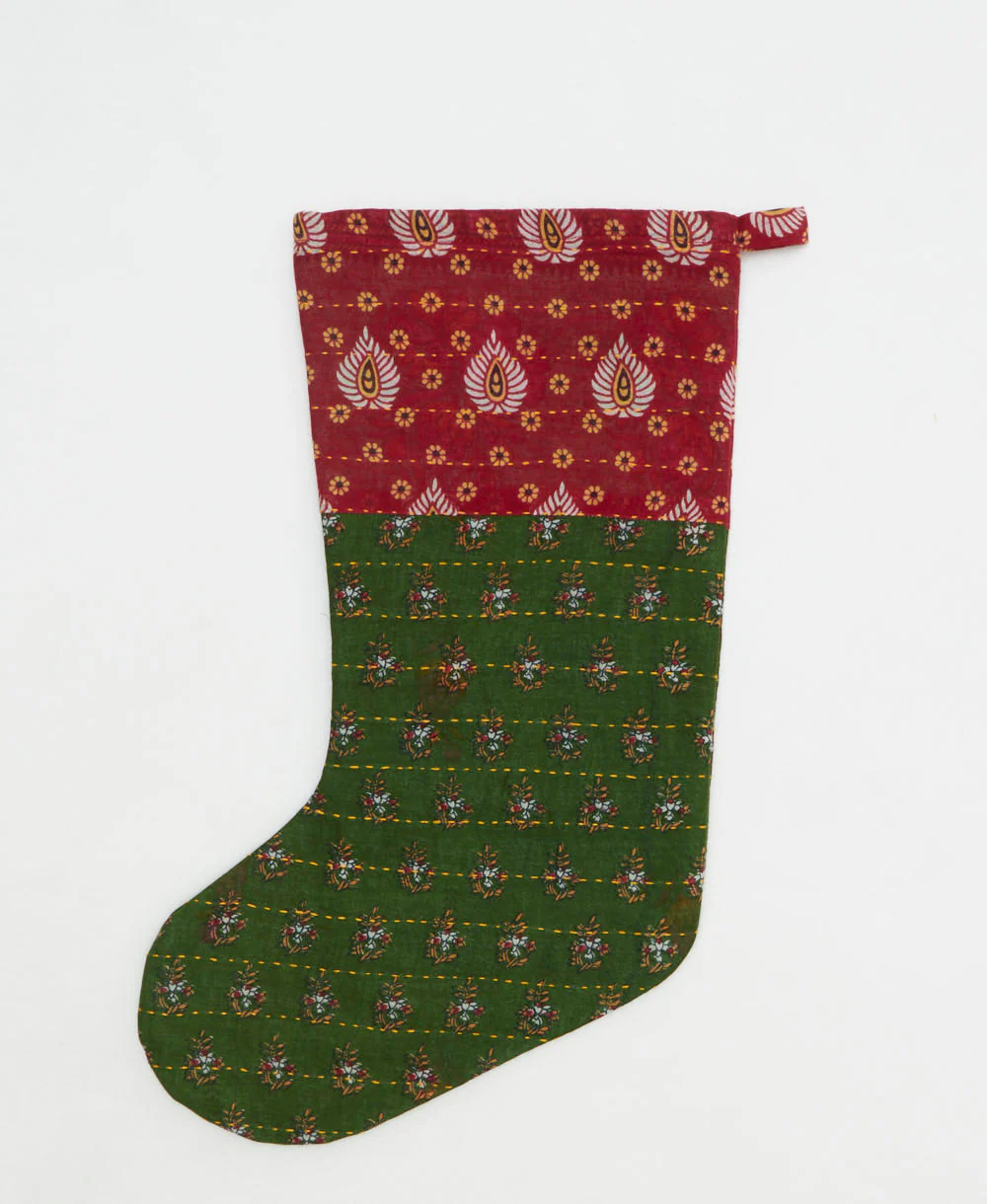 Kantha Holiday Stocking - No. 250711