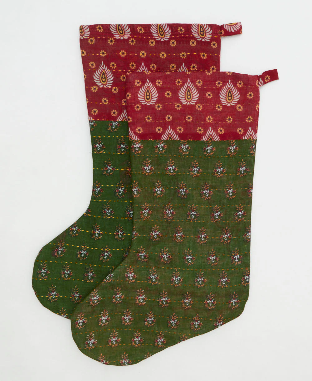 Kantha Holiday Stocking - No. 250711 - Image 2