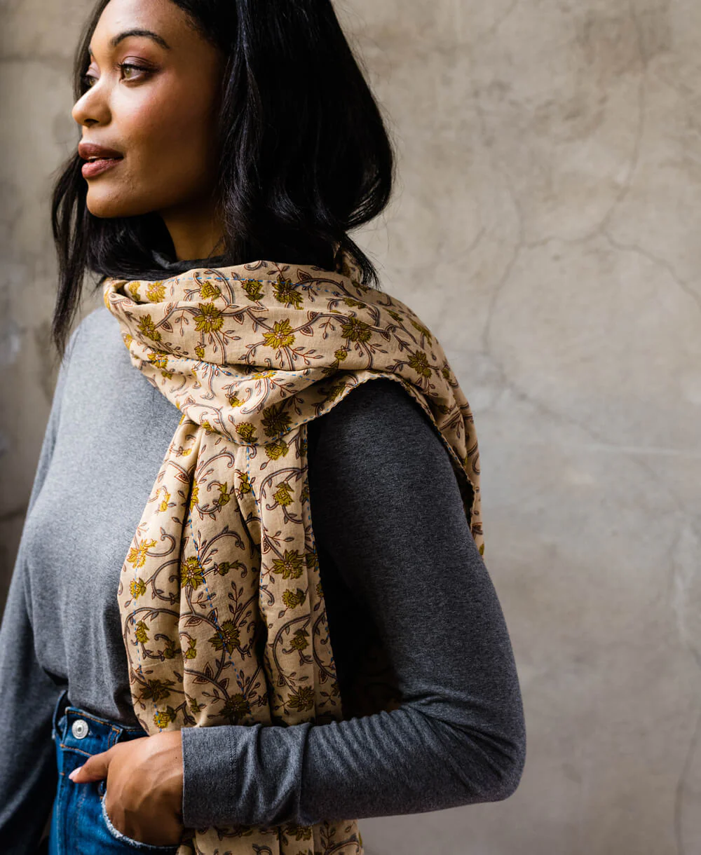 Kantha Long Scarf - No. 250517 - Image 3