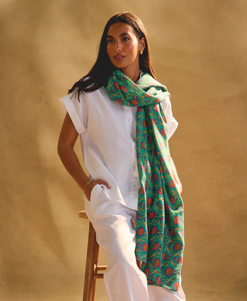 Kantha Long Scarf - No. 260324 - Image 3