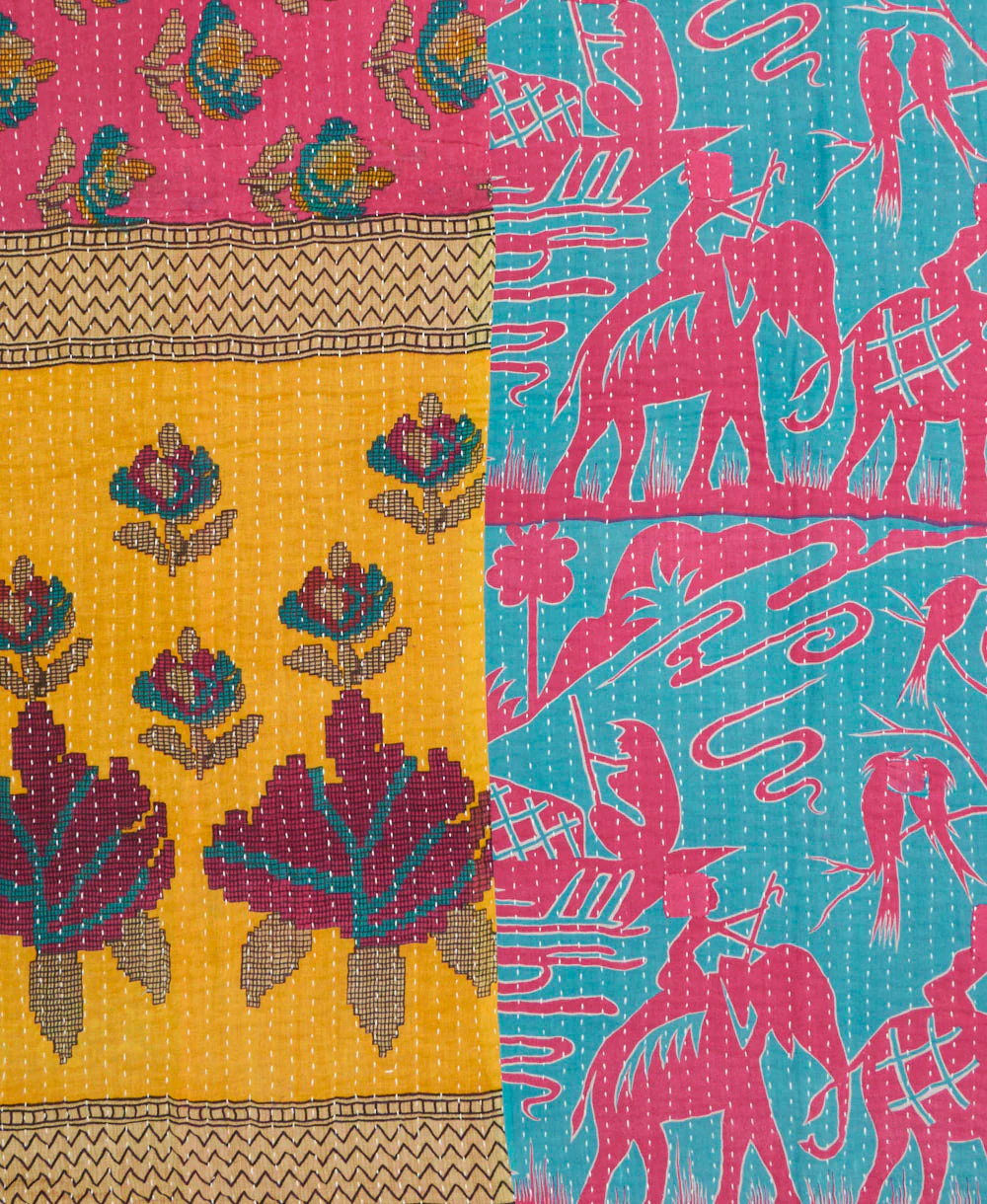 Kantha Quilt Throw - No. 260308 - Image 4