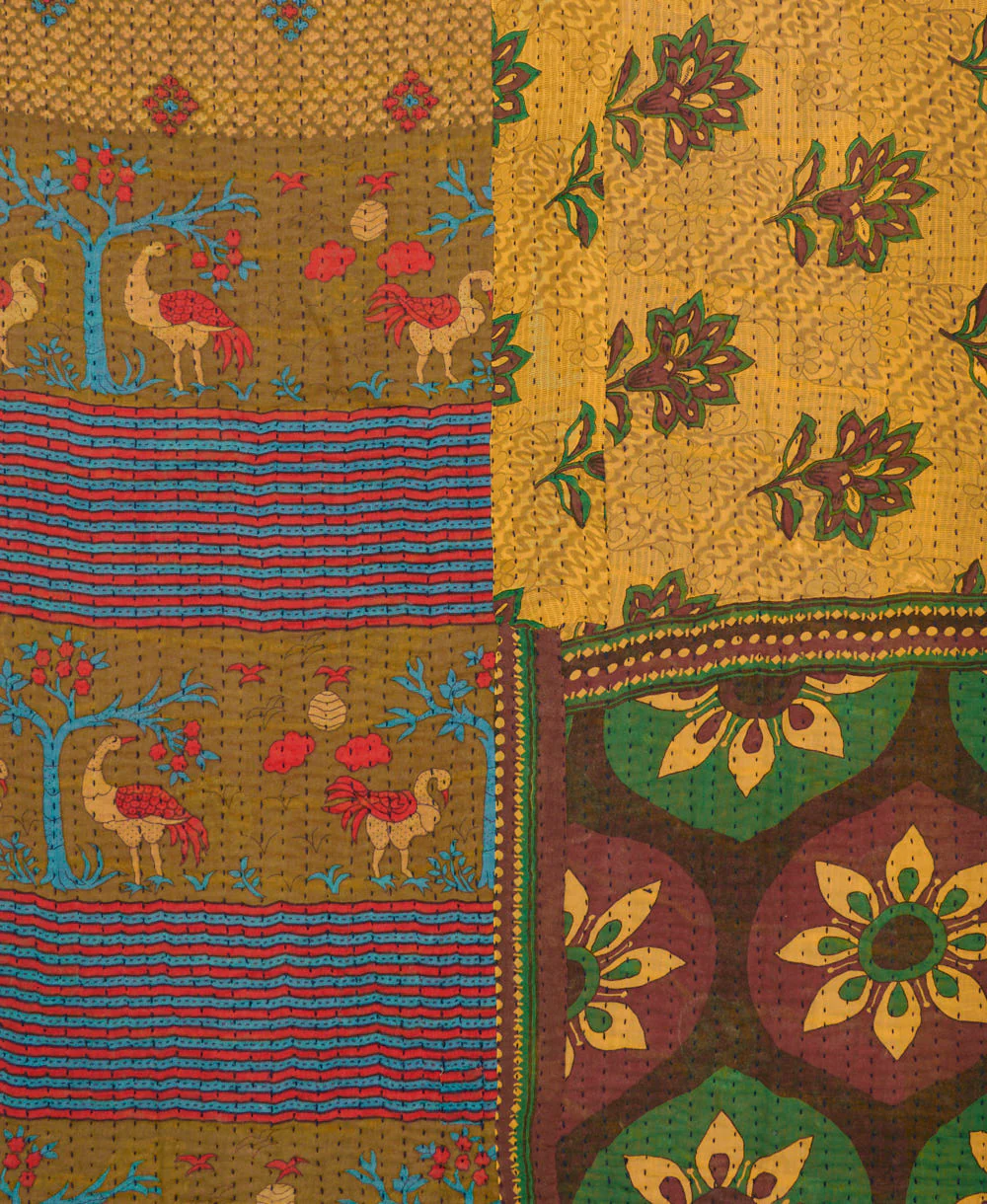 Kantha Quilt Throw - No. 260311 - Image 3