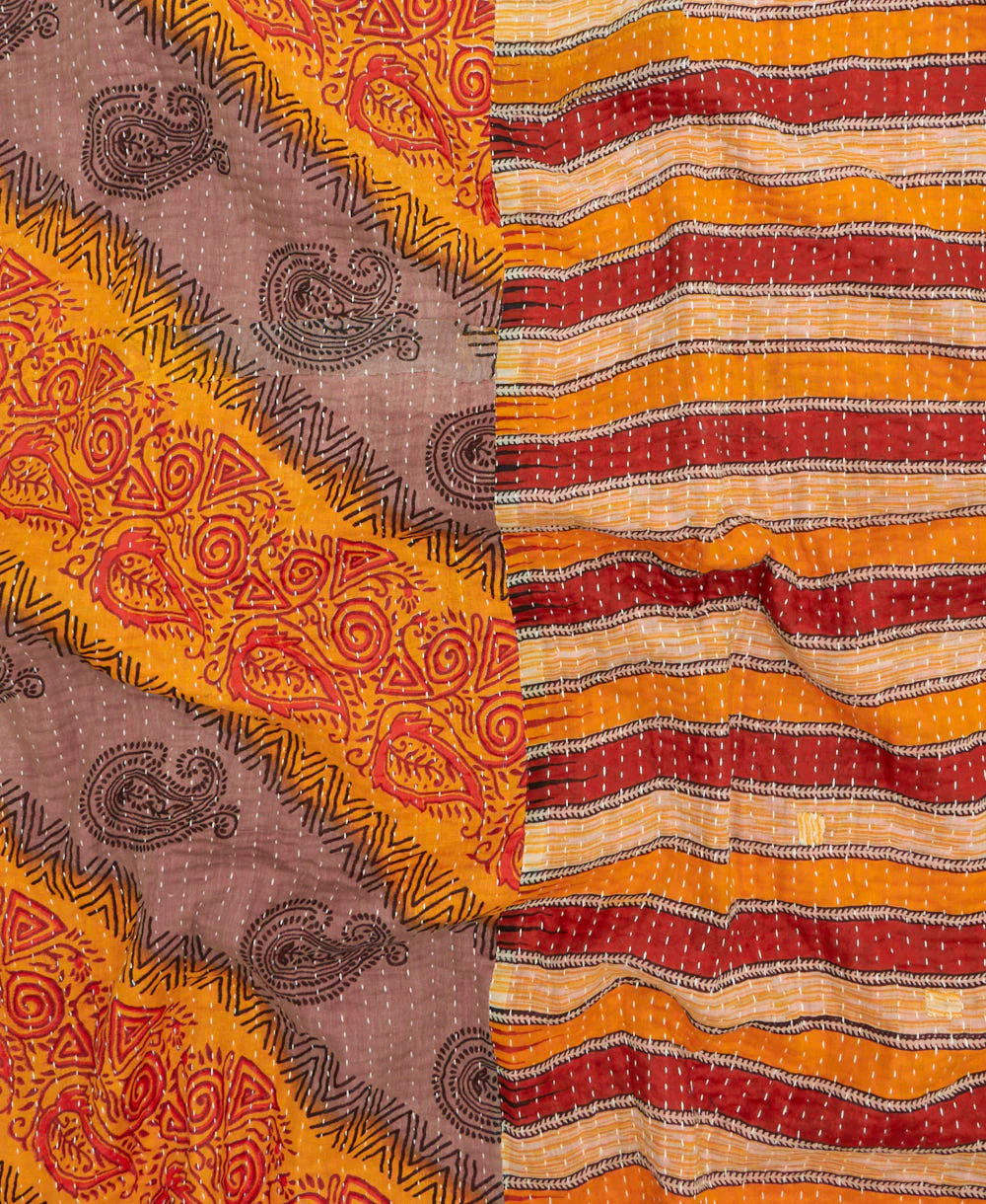Kantha Quilt Throw - No. 260320 - Image 3
