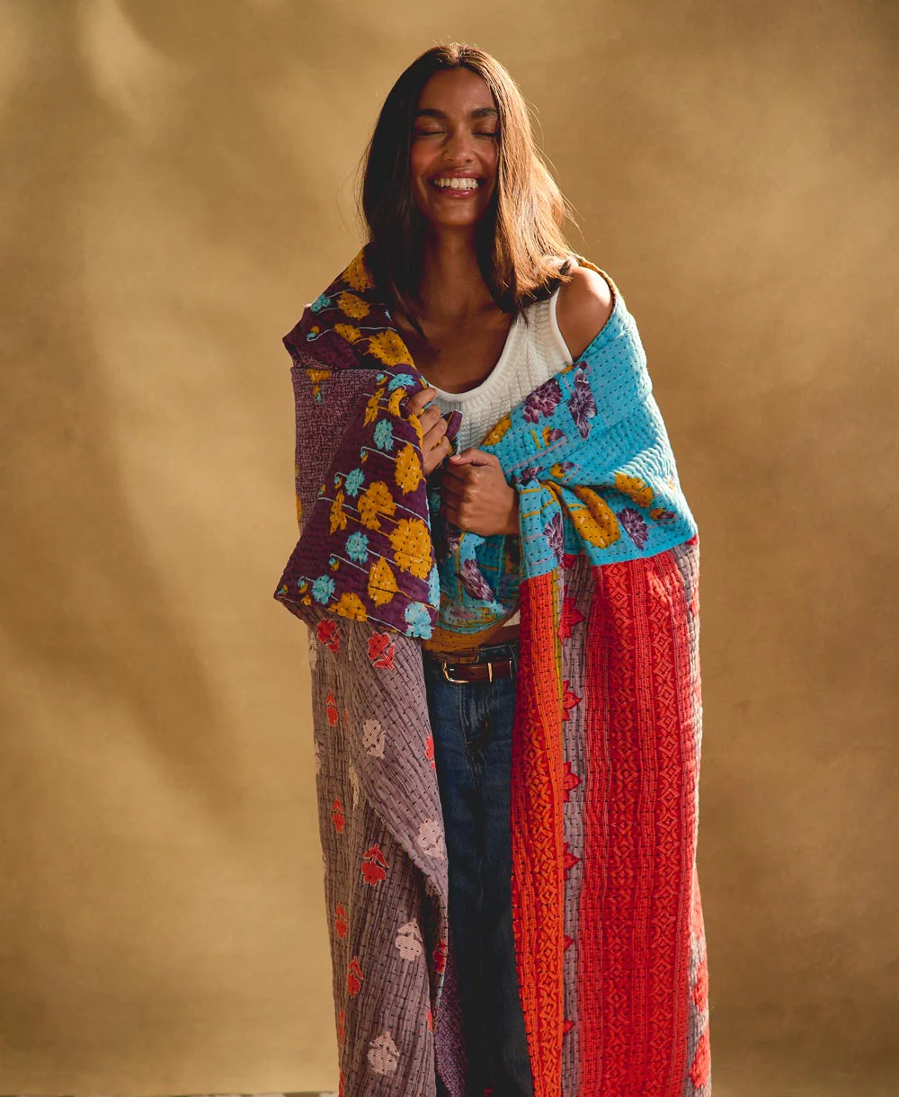 Kantha Quilt Throw - No. 260330 - Image 5