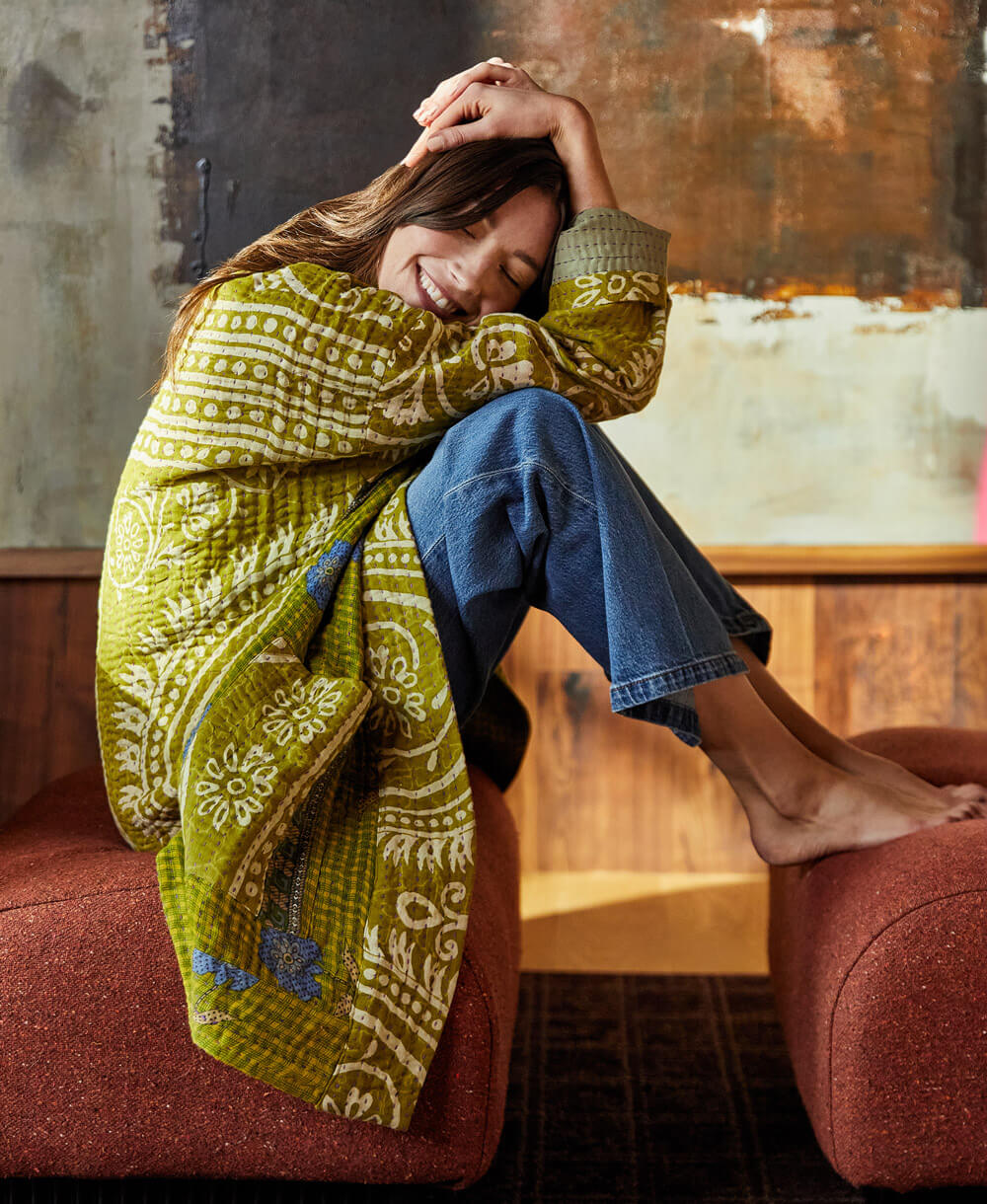 Kantha Quilted Jacket - No. 240604 - Image 4