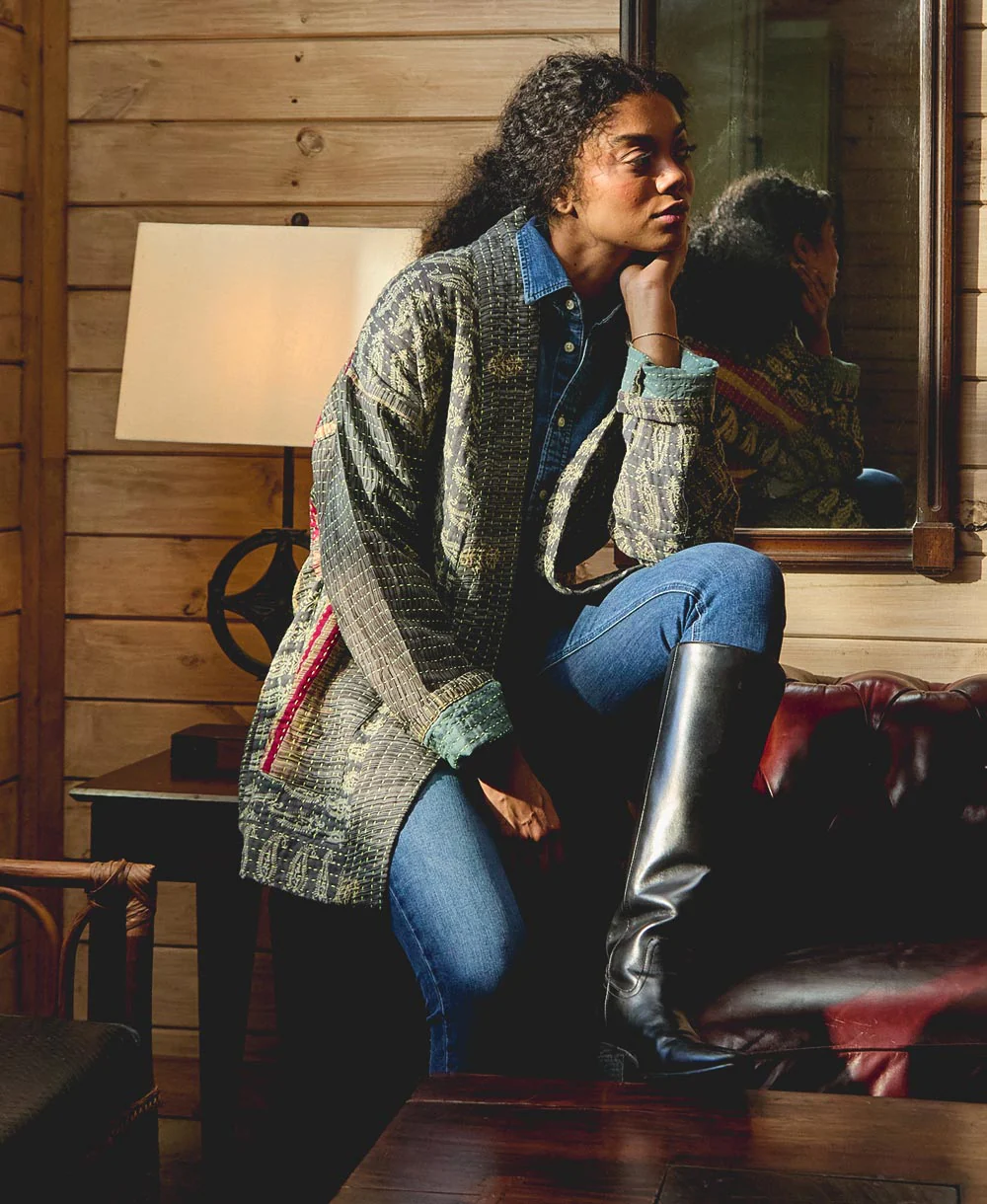 Kantha Quilted Jacket - No. 250626 - Image 5