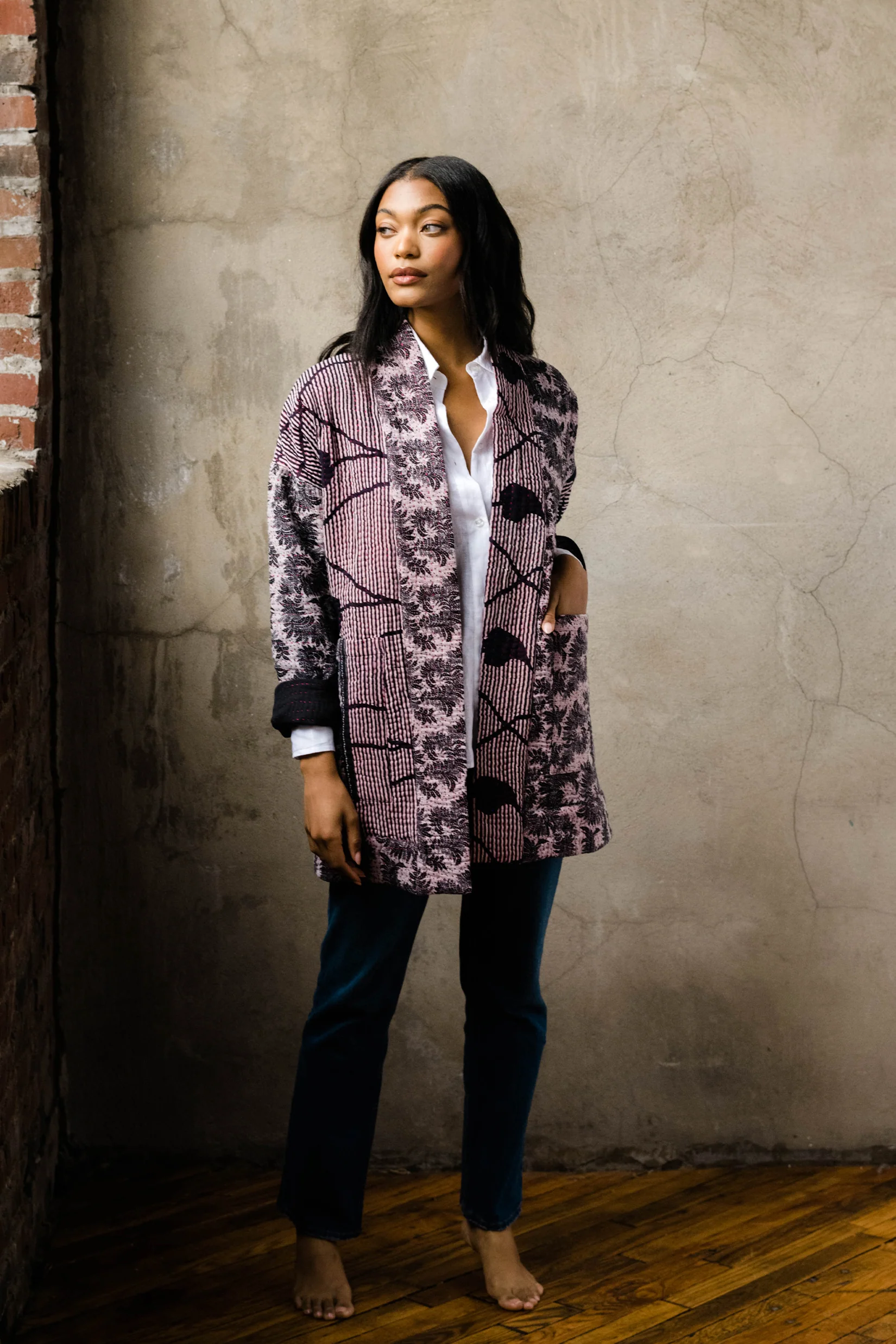 Kantha Quilted Jacket - No. 250710 - Image 3