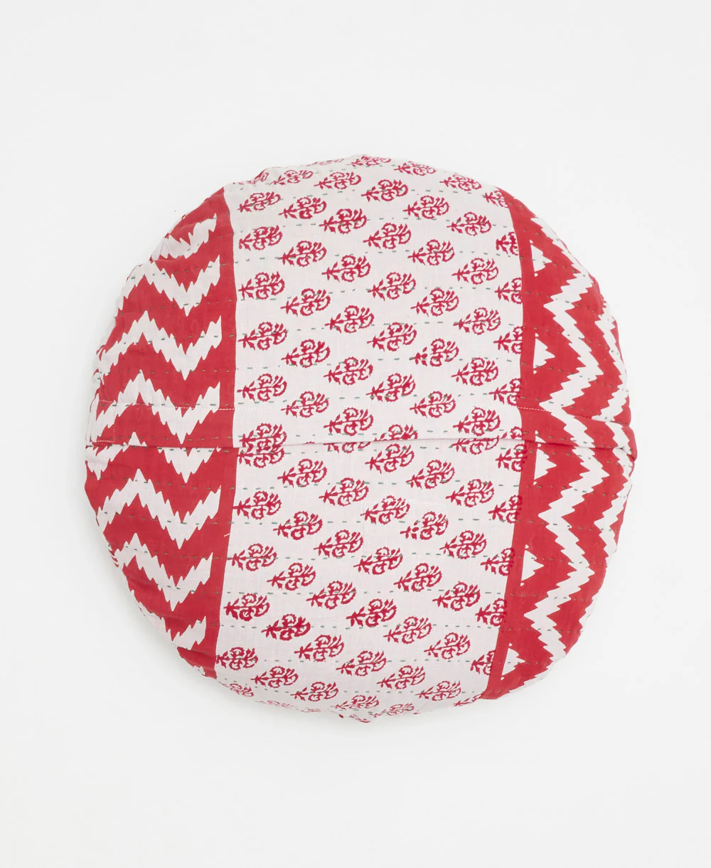 Kantha Round Pillow - No. 240316 - Cover Only - Image 2