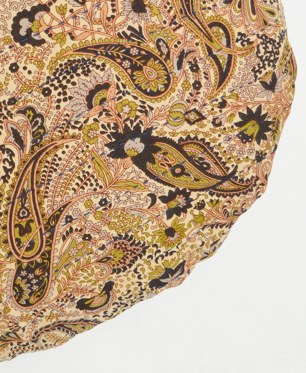 Kantha Round Pillow - No. 240323 - Image 3