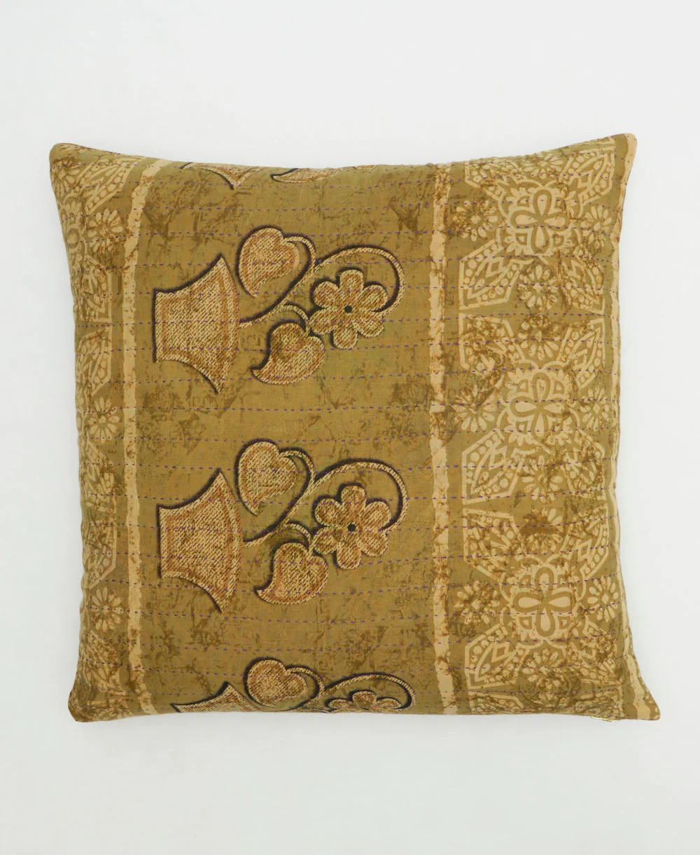 Kantha Throw Pillow - No. 250702 - Cover Only