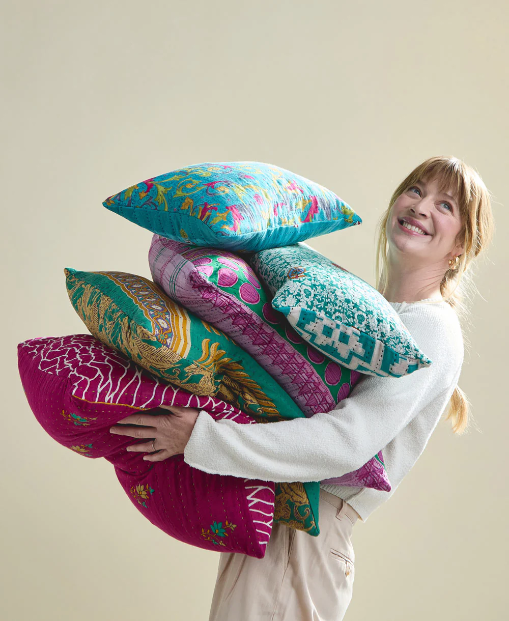 Kantha Lumbar Pillow - No. 260209 - Image 4